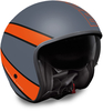 MOMO Raptor Jet Helmet Grey Matt / Red,  grey-silver,  Size M L,  grey-silver,  Size M L