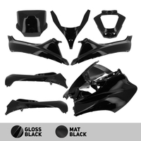 O PARTS Body Kit Gloss Black - Piaggio MP3 125/250/300 (11-14) 400 (08-11) 500 (11-13),  Size 10 mm