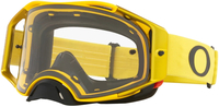 Oakley Airbrake Clear Motocross Goggles,  black-yellow