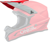 Oneal 1Series Solid Helmet Peak,  red,  red,  Size One Size