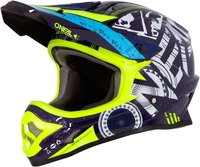 Oneal 3Series Helium Motocross Helmet,  blue,  Size XL,  blue,  Size XL