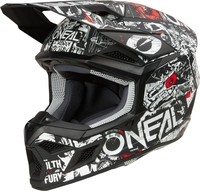 Oneal 3SRS Attack Motocross Helmet,  black-white,  Size S for Men