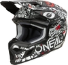 Oneal 3SRS Attack Motocross Helmet,  black-white,  Size XL for Men