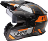 Oneal D-SRS Square Motocross Helmet,  black-grey-orange,  Size XS
