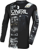 Oneal Element Attack Youth Motocross Jersey,  black-white,  Size XS,  black-white,  Size XS