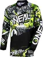 Oneal Element Attack Youth Motocross Jersey,  black-yellow,  Size S,  black-yellow,  Size S
