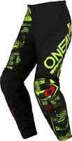 Oneal Element Attack Youth Motocross Pants,  black-yellow,  Size XS