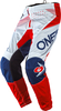 Oneal Element Factor Motocross Pants,  white-red-blue,  Size 38,  white-red-blue,  Size 38