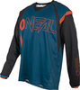 Oneal Element Hybrid FR Bicycle Jersey,  blue-orange,  Size 2XL,  blue-orange,  Size 2XL