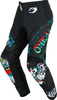 Oneal Element Rancid black/multicoloured Motocross Pants,  black-multicolored,  Size 30