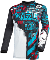Oneal Element Ride Youth Motocross Jersey,  black-blue,  Size M,  black-blue,  Size M
