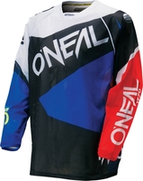 O´Neal Hardwear Flow Vented Jersey,  white-red-blue,  Size L,  white-red-blue,  Size L