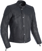 Oxford Hampton Motorcycle Leather Jacket,  black,  Size XL,  black,  Size XL