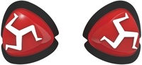 Oxford Manx Knee Sliders,  black-red,  black-red,  Size One Size