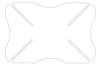 Oxford Message Helmet Bumper,  white,  white,  Size One Size