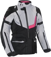 Oxford Montreal 3.0 Ladies Motorcycle Textile Jacket,  black-white-pink,  Size M for Women,  black-white-pink,  Size M for Women