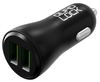 QUAD LOCK Dual USB Car Charger 12V,  black,  black
