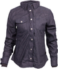 Queen Kerosin Built it Up Blanko Adventure Ladies Shirt,  blue,  Size 4XL for Women