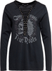 Queen Kerosin Indian Rider Queen Ladies Longsleeve,  black,  Size 2XL for Women