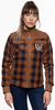 Queen Kerosin Ride to Live Adventure Ladies Shirt,  brown,  Size L for Women