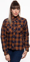 Queen Kerosin Speedway Adventure Ladies Shirt,  blue-brown,  Size 2XL for Women