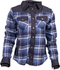 Queen Kerosin Troublemaker Blanko Adventure Ladies Shirt,  blue,  Size 2XL for Women