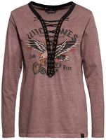 Queen Kerosin Wild Ones Ride Free Ladies Longsleeve,  pink,  Size XL for Men