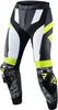 Rebelhorn Rebel Motorcycle Leather Pants,  black-white-yellow,  Size 52,  black-white-yellow,  Size 52