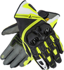 Rebelhorn ST II Short Motorcycle Gloves,  black-grey-yellow,  Size S,  black-grey-yellow,  Size S