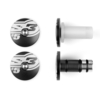 S3 End 5 Bar Ends Ø14mm Black,  black