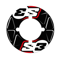 S3 Rear Sprocket Stickers 41/42/43/44 Teeth Red,  red