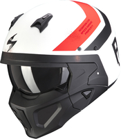 Scorpion Covert-X T-Rust Helmet,  white-red,  Size L,  white-red,  Size L