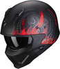 Scorpion Covert-X Tattoo Helmet,  black-red,  Size XL,  black-red,  Size XL