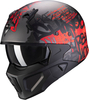 Scorpion Covert-X Wall Helmet,  black-grey-red,  Size S,  black-grey-red,  Size S