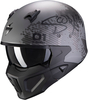 Scorpion Covert-X Xborg Helmet,  black-silver,  Size S,  black-silver,  Size S