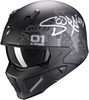 Scorpion Covert-X Xborg Helmet,  black-silver,  Size XL,  black-silver,  Size XL