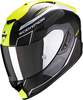 Scorpion EXO 1400 Carbon Air Beaux Helmet,  black-white-yellow,  Size XL,  black-white-yellow,  Size XL
