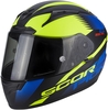 Scorpion EXO 2000 Air Volcano Helmet,  yellow-blue,  Size XL,  yellow-blue,  Size XL