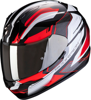 Scorpion Exo 390 Boost Helmet,  black-white-red,  Size M,  black-white-red,  Size M
