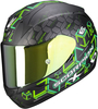 Scorpion Exo 390 Cube Helmet,  black-green,  Size M,  black-green,  Size M