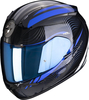 Scorpion Exo 390 Sting Helmet,  black-blue,  Size XL,  black-blue,  Size XL