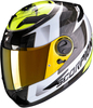 Scorpion EXO 490 Tour Helmet,  black-white-yellow,  Size S,  black-white-yellow,  Size S