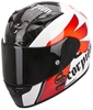 Scorpion Exo 710 Air Knight Helmet,  white-red,  Size S,  white-red,  Size S