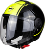 Scorpion Exo City Avenue Jet Helmet,  black-yellow,  Size L,  black-yellow,  Size L