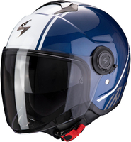 Scorpion Exo City Avenue Jet Helmet,  white-blue,  Size S,  white-blue,  Size S