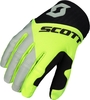 Scott 450 Angled Regular Motocross Gloves,  black-yellow,  Size S,  black-yellow,  Size S