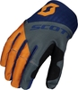 Scott 450 Angled Regular Motocross Gloves,  blue-orange,  Size XL,  blue-orange,  Size XL