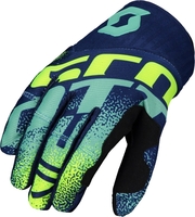 Scott 450 Noise Motocross Gloves,  blue-yellow,  Size XL,  blue-yellow,  Size XL