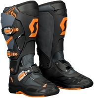 Scott 550 Motocross Boots,  grey-orange,  Size 44,  grey-orange,  Size 44