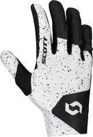 Scott Compete Caviar Black Motocross Gloves,  black-white,  Size L for Men
